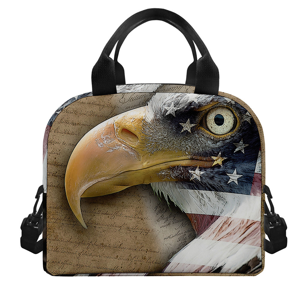 American Land Of Liberty Print Insulated Lunch Bag