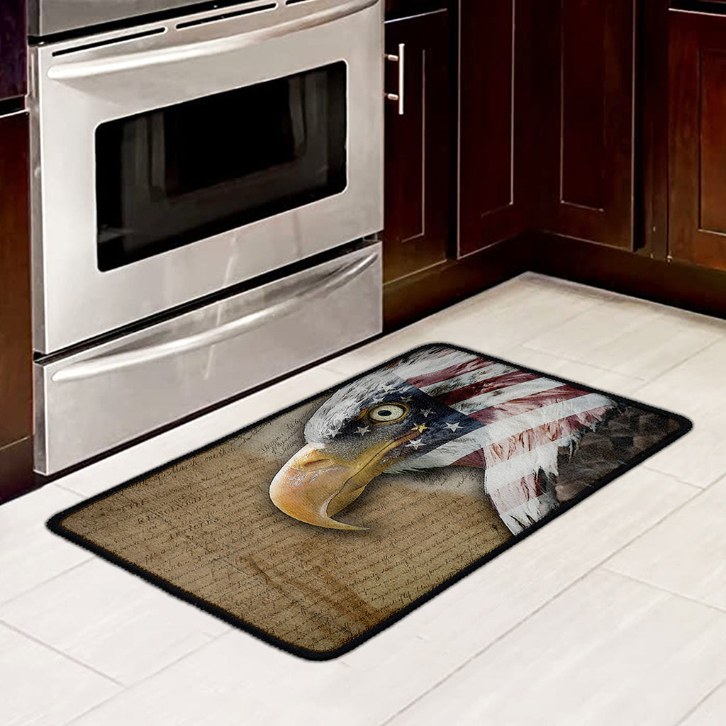 American Land Of Liberty Print Kitchen Mat