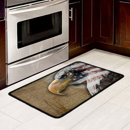 American Land Of Liberty Print Kitchen Mat