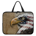 American Land Of Liberty Print Laptop Sleeve With Handle