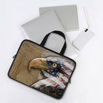 American Land Of Liberty Print Laptop Sleeve With Handle