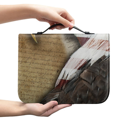 American Land Of Liberty Print Leather Bible Cover