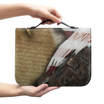 American Land Of Liberty Print Leather Bible Cover
