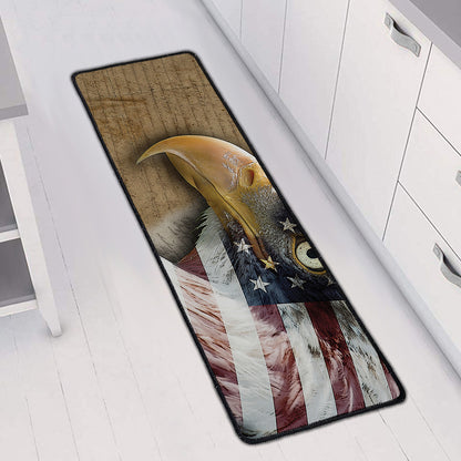 American Land Of Liberty Print Long Kitchen Mat