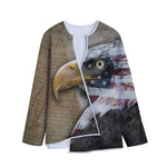 American Land Of Liberty Print Long Sleeve Short Coat