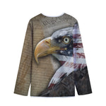 American Land Of Liberty Print Long Sleeve Short Coat