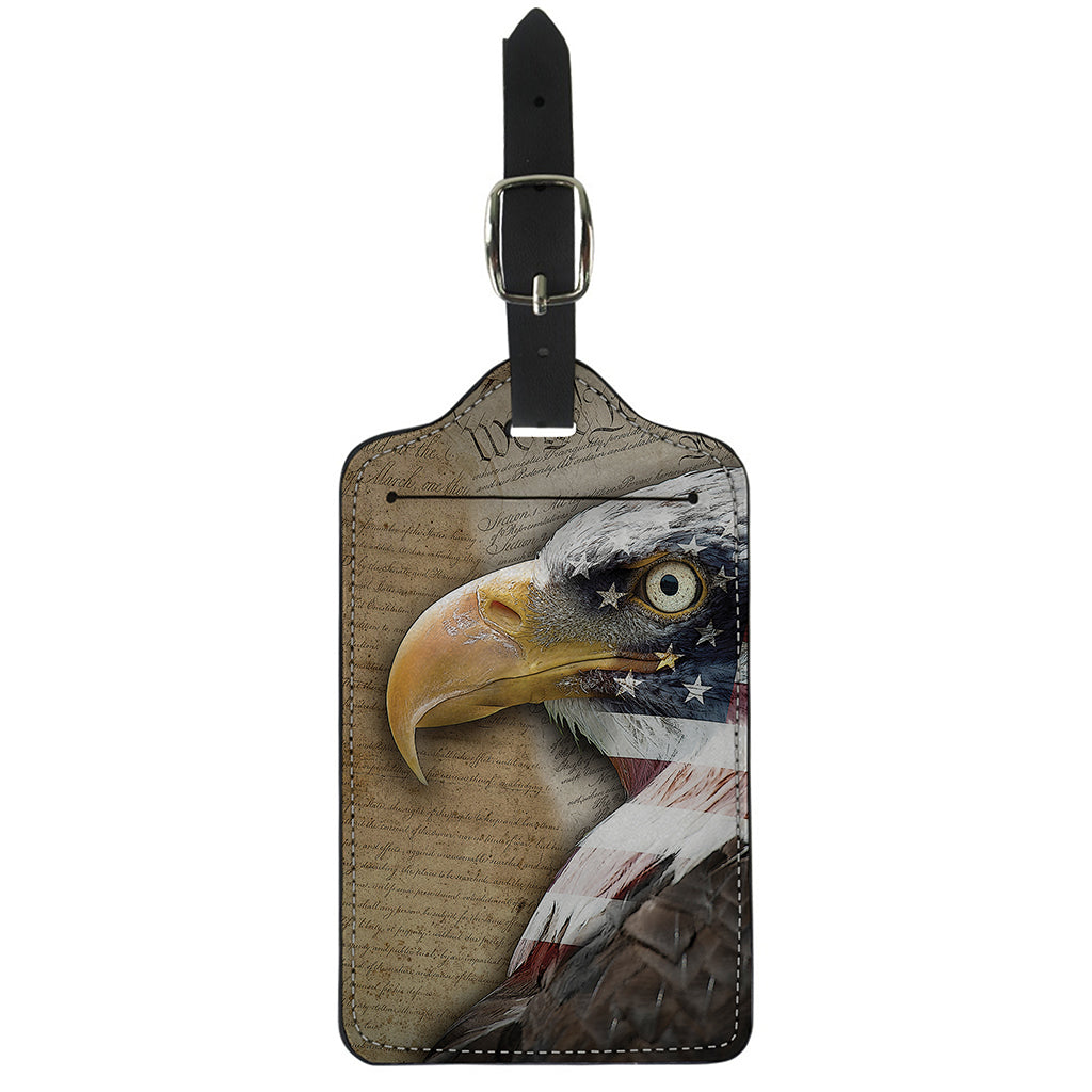 American Land Of Liberty Print Luggage Tag