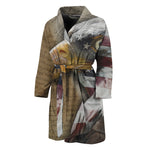 American Land Of Liberty Print Men's Bathrobe