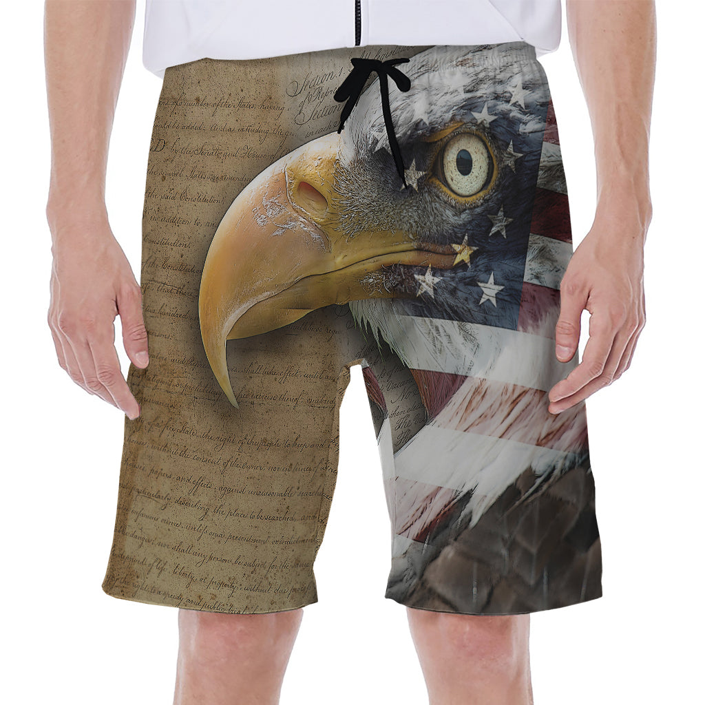 American Land Of Liberty Print Men's Beach Shorts