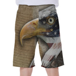 American Land Of Liberty Print Men's Beach Shorts