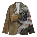 American Land Of Liberty Print Men's Blazer
