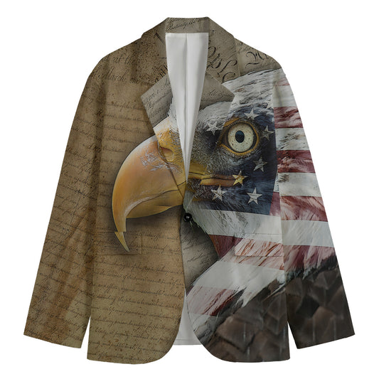 American Land Of Liberty Print Men's Blazer