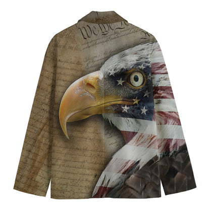 American Land Of Liberty Print Men's Blazer