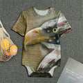American Land Of Liberty Print Men's Bodysuit