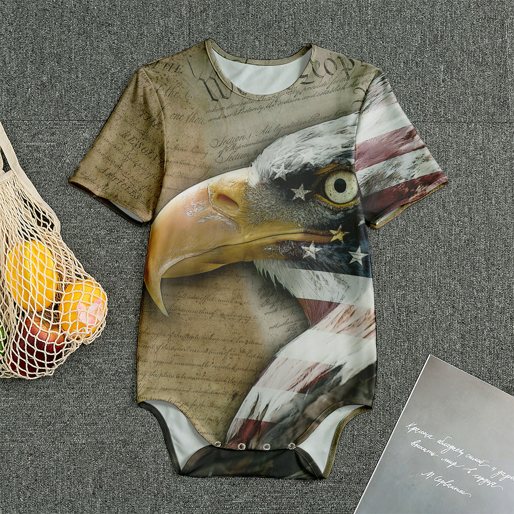 American Land Of Liberty Print Men's Bodysuit