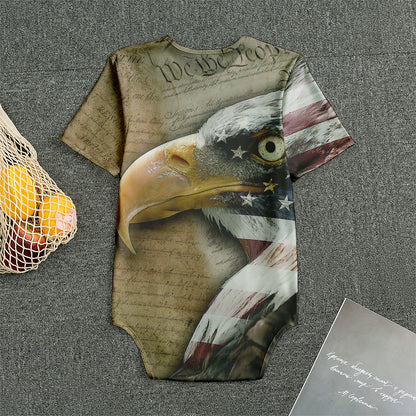 American Land Of Liberty Print Men's Bodysuit