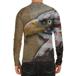 American Land Of Liberty Print Men's Long Sleeve Rash Guard