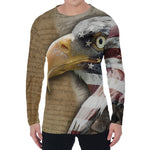 American Land Of Liberty Print Men's Long Sleeve T-Shirt