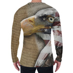 American Land Of Liberty Print Men's Long Sleeve T-Shirt