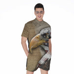 American Land Of Liberty Print Men's Rompers
