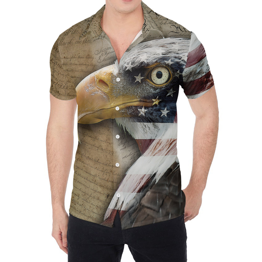 American Land Of Liberty Print Men's Shirt