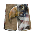 American Land Of Liberty Print Men's Athletic Shorts