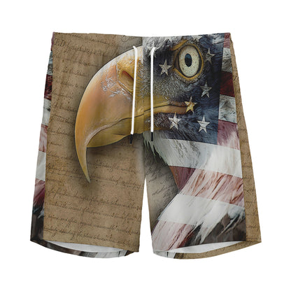 American Land Of Liberty Print Men's Sports Shorts