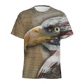 American Land Of Liberty Print Men's Athletic T-Shirt