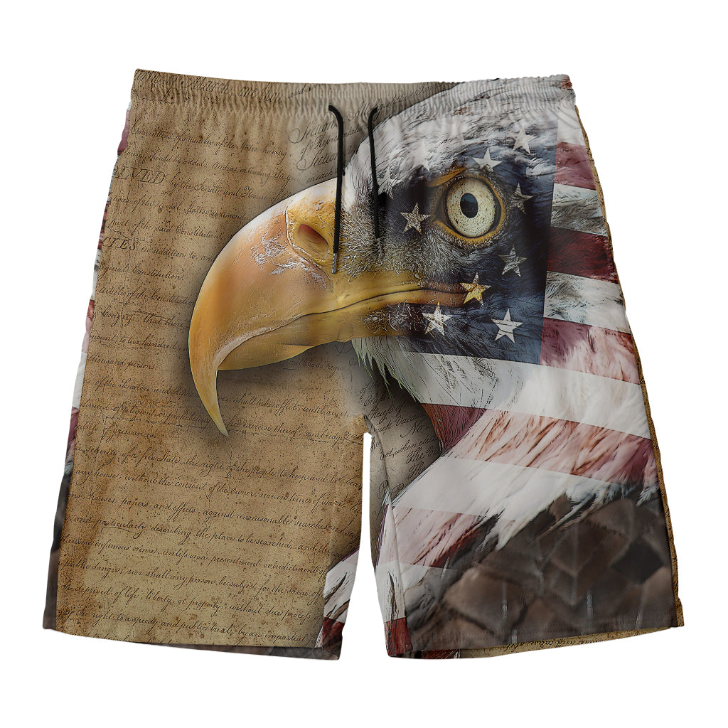 American Land Of Liberty Print Men's Swim Trunks