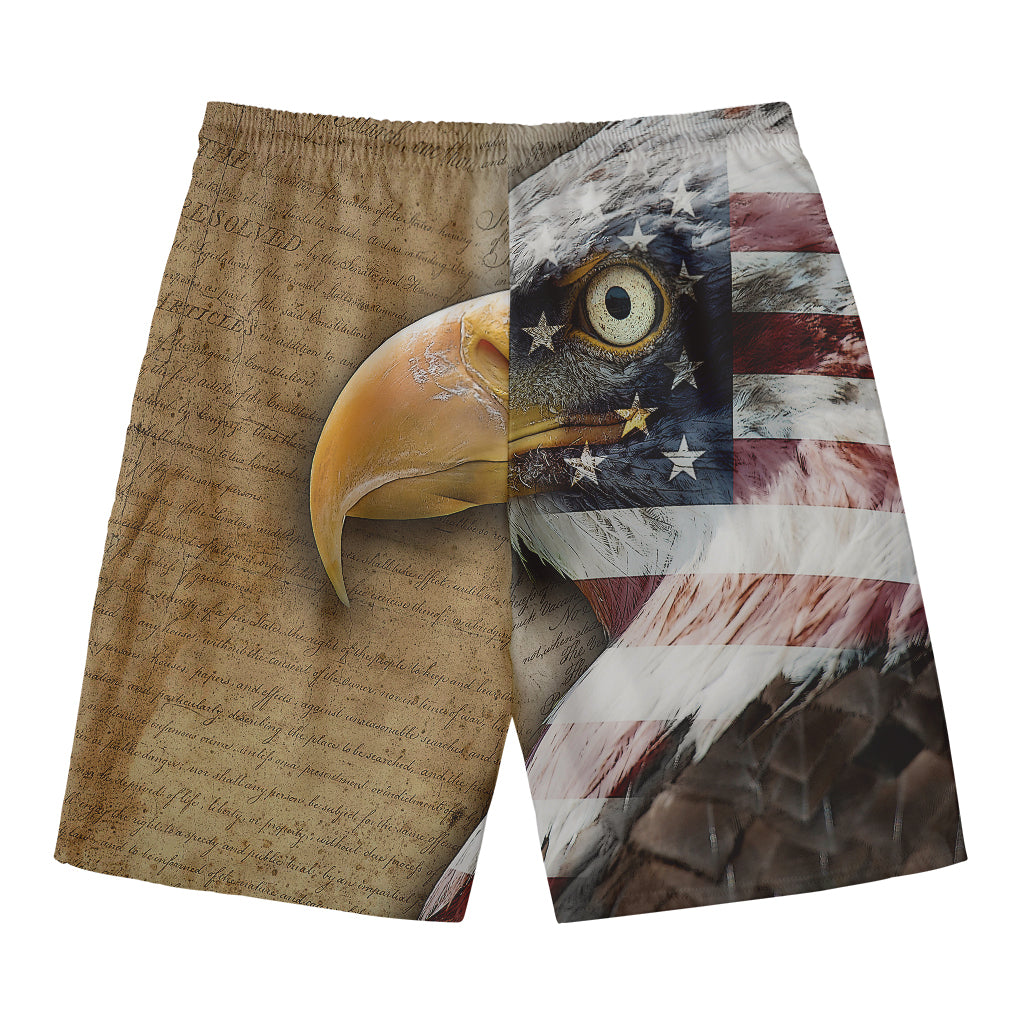 American Land Of Liberty Print Men's Swim Trunks