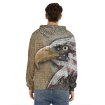 American Land Of Liberty Print Men's Velvet Pullover Hoodie