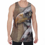 American Land Of Liberty Print Men's Velvet Tank Top