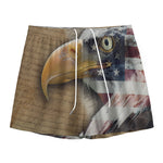American Land Of Liberty Print Mesh Shorts