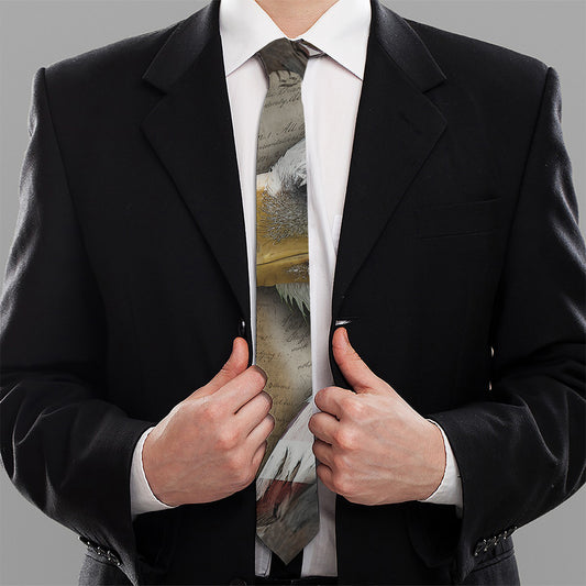 American Land Of Liberty Print Necktie
