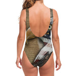 American Land Of Liberty Print One Piece Swimsuit