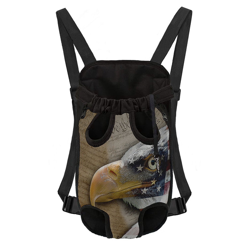 American Land Of Liberty Print Pet Carrier Backpack