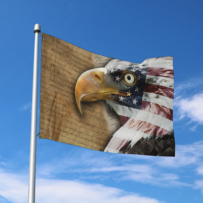 American Land Of Liberty Print Polyester Flag