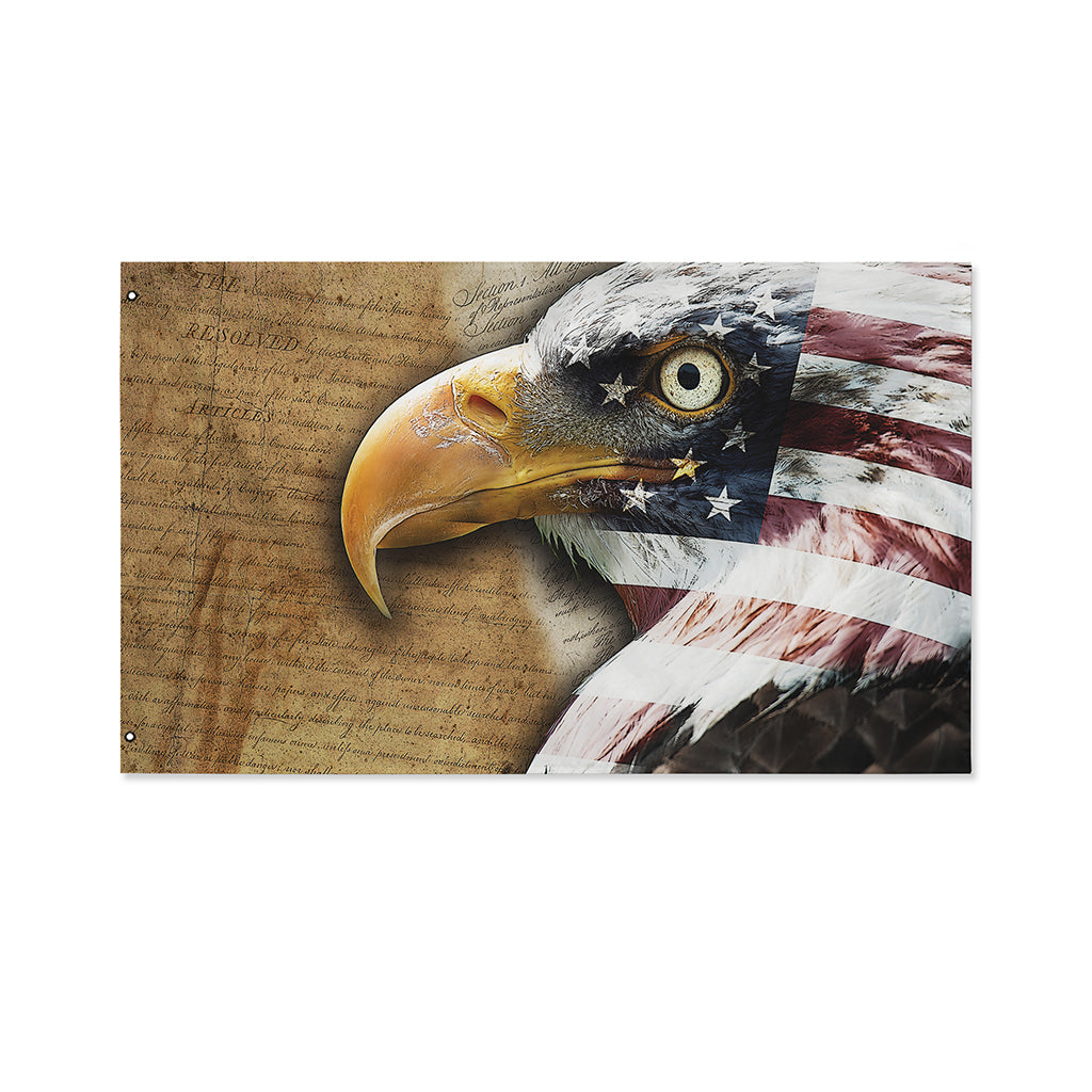 American Land Of Liberty Print Polyester Flag