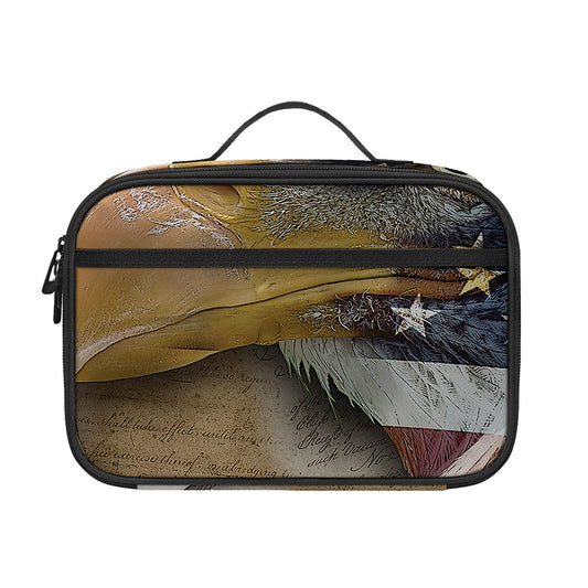 American Land Of Liberty Print Portable Lunch Bag