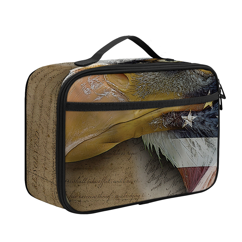 American Land Of Liberty Print Portable Lunch Bag