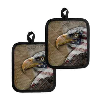 American Land Of Liberty Print Pot Holders