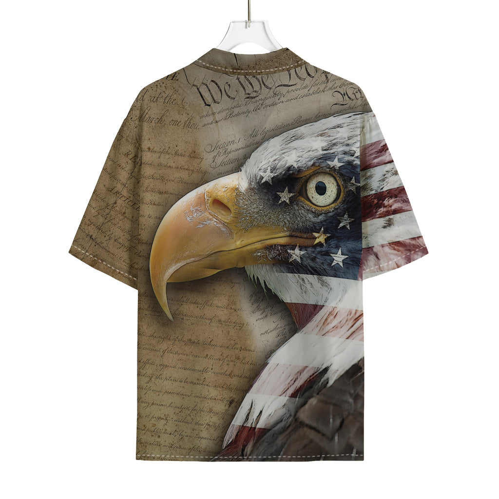 American Land Of Liberty Print Rayon Hawaiian Shirt