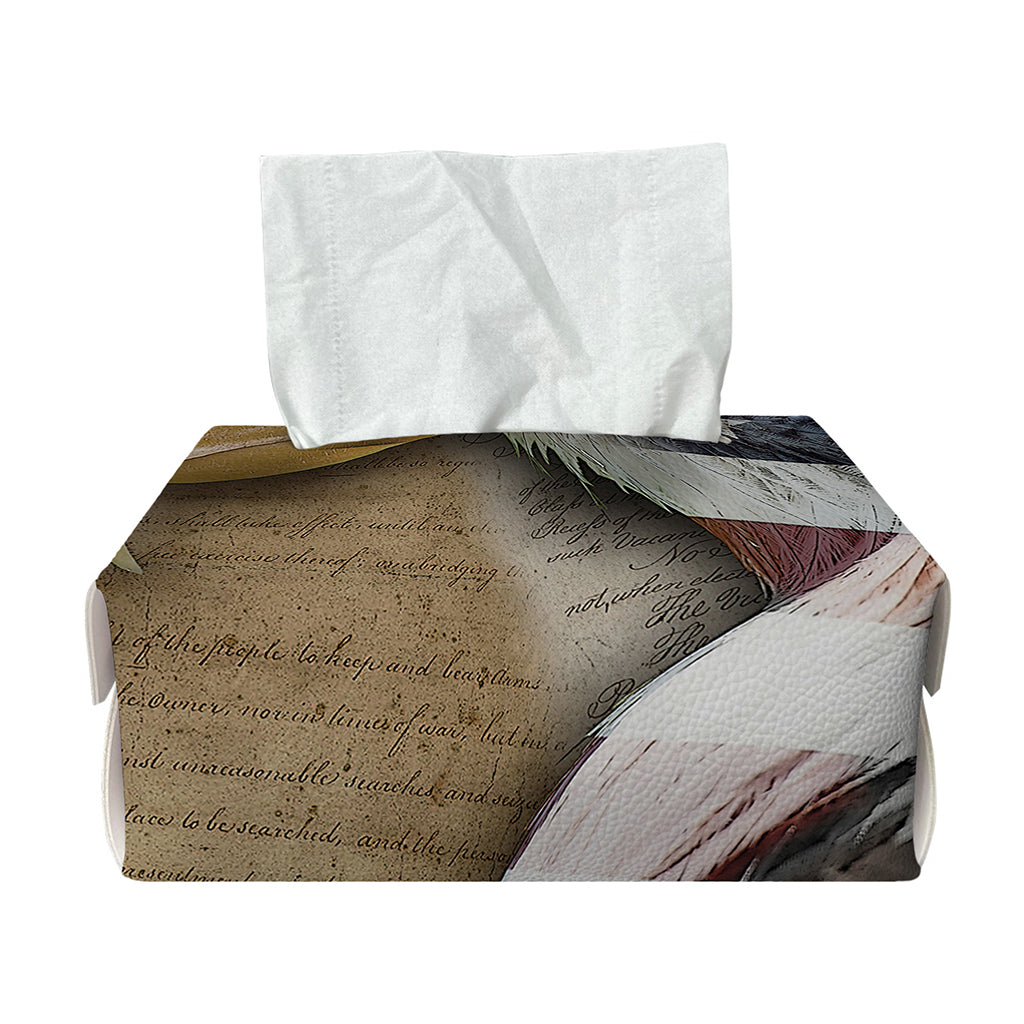 American Land Of Liberty Print Rectangle Tissue Box Cover