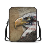 American Land Of Liberty Print Rectangular Crossbody Bag
