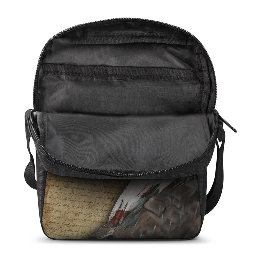 American Land Of Liberty Print Rectangular Crossbody Bag