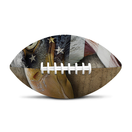 American Land Of Liberty Print Rugby Ball