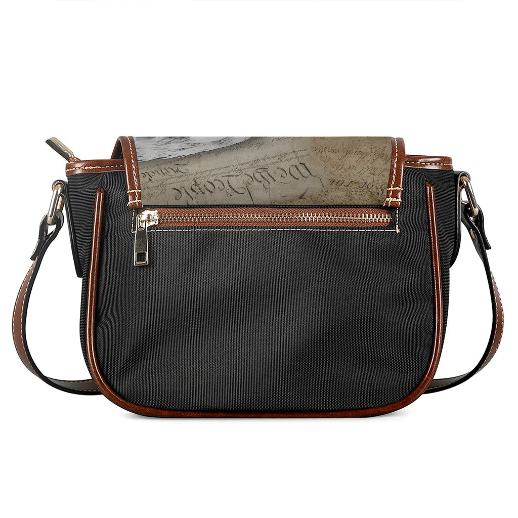 American Land Of Liberty Print Saddle Bag