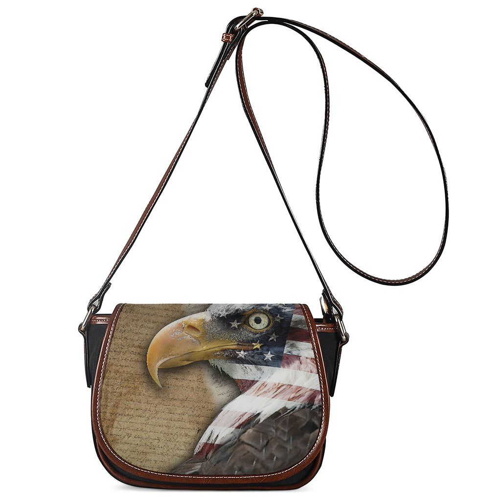 American Land Of Liberty Print Saddle Bag