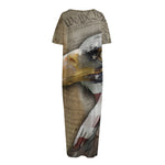 American Land Of Liberty Print Short Sleeve Long Nightdress