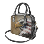 American Land Of Liberty Print Shoulder Handbag